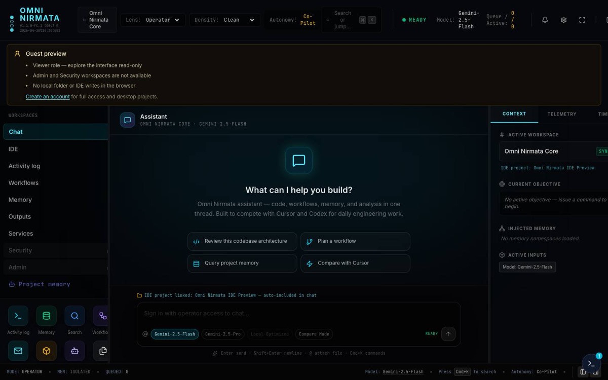Omni Nirmata homepage