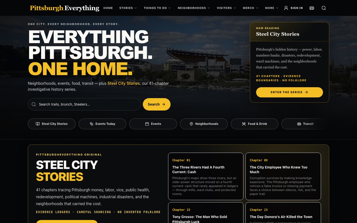Pittsburgh Everything homepage